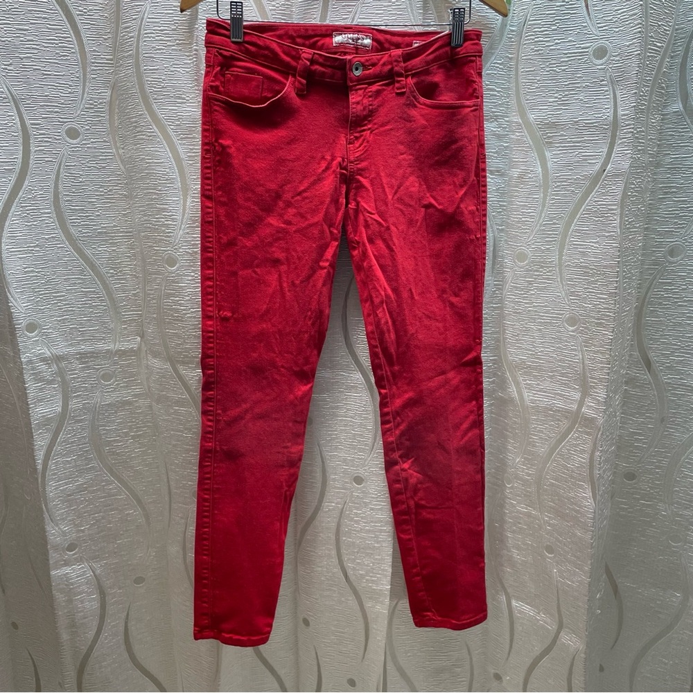 Guess Brittney Skinny Jeans Womens 28 Red Excellent W12A48D07U0 Mid Rise USA